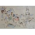 WOW!! GREGOIRE BOONZAIER "DISTRICT 6" WATERCOLOUR DATED '75   280 X 190mm VALUE R18950 WOW!