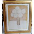 WOW!! PIETER VD WESTHUIZEN "FLOWERS IN VASE" MIXED MEDIA DATED '81   580 X 460mm VALUE R29500 WOW!