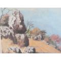 WOW!! RARE  JOAN EVANS OIL ON CANVAS BOARD  400 X 300mm VALUE R4500 WOW!!