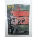 WOW!! MINIATURE FRANS CLAERHOUT MIXED MEDIA ON PAPER  105 X 75mm VALUE R3500 WOW!!