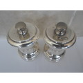 WOW!! RARE VINTAGE PAIR OF EMPIRE STERLING PEPPER MILLS PERFECT CONDITION  VALUE R3950 WOW!!