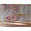 Stunning Paul Potgieter city scene oil on board 750 x 400mm value R1500 wow!!