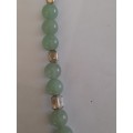 Stunning!! Vintage chinese sterling silver and jade beaded necklace wow!! Wow!!