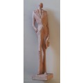 Wow!! Large Austin Productions man sculpture dated `74  64,5cm tall Value R2800
