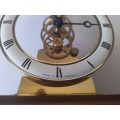 Amazing vintage Franz Hermle quartz skeleton clock 100% working Value R1500