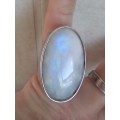 Magnificent Huge sterling silver Moonstone ring 32,6g wow!