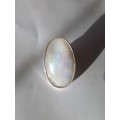 Magnificent Huge sterling silver Moonstone ring 32,6g wow!