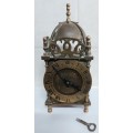 Wow!! Vintage Smiths brass mechanical lantern clock working!!