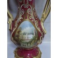 Spectacular Victorian English hand painted porcelain vase circa 1890`s what a find!!