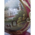 Spectacular Victorian English hand painted porcelain vase circa 1890`s what a find!!