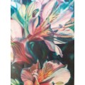Exceptional!! Huge Vernon Swart oil on canvas of lilies 1200 x 900mm  Value R9500