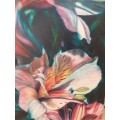 Exceptional!! Huge Vernon Swart oil on canvas of lilies 1200 x 900mm  Value R9500