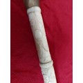 Early 20th century Chinese carved bone walking stick circa 1900 Value R8000 Wow!!