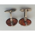 Amazing vintage sterling silver agate cufflinks 10,4g wow!!