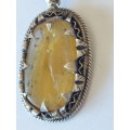 Amazing  antique Egyptian sterling silver amber pendant 7,3g stunning!!