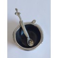 Stylish!! Carrol Boyes condiment bowl with condiment spoon WOW!!