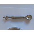 Stylish!! Carrol Boyes condiment bowl with condiment spoon WOW!!
