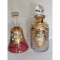 Exquisite vintage Venician glass perfume decanter & bell