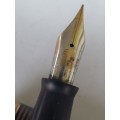 Wow!! 1939 brown striped Parker `Long Major` vacumatic fountain pen
