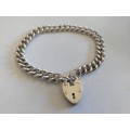 Wow!! Amazing vintage sterling silver charm bracelet with padlock 30,2g