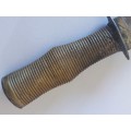 Rare!! 19th century carved horn handle hunter skinner knife circa 1890`s