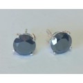 Magnificent!! NEW!! 3,80ct black Moissanite sterling silver earrings 2,0g  Gorgeous!!