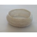 Exquisite quality sterling silver mesh bangle 54,1g Value R3500