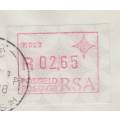 B150814 REGISTERED  = EXPRESS FRAMA to GERMANY South Africa 1988 Stellenbosch fancy cancel cover