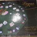 Vegas Deluxe Fold Up Casino Table Velvet upholstered (new in box)