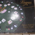 Vegas Deluxe Fold Up Casino Table Velvet upholstered (new in box)