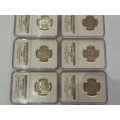 1994 PRESIDENTIAL INAUGURATION- 6 COINS(MS65,64,63,62,AU58,55,)BUILDING IN FRONT !!! BID PER SET!!!