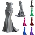 *VOGUE COLLECTION* NEW! SATIN MERMAID EVENING / PROM DRESS - SILVER - SET SIZES
