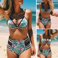 *WILD ROSE* Sexy Floral Print Brazilian Style Bikini Set - S/M/L/XL/XXL