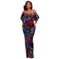 *WILD ROSE* Off Shoulder Women Floral Print Maxi Dress with Overlay - S/M/L/XL