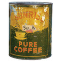 SUNRISE COFFEE TIN 5LBS - HOCHSCHILD & CO CAPE TOWN - LARGE TIN WITH SOME DAMAGE