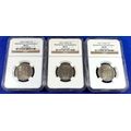 5 x 1994 Presidential Inauguration 5 Rand Graded NGC AU/MS 58,61,62,63,64