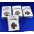 9 x 2008 Mandela 90th Birthday 5 Rand Graded NGC MS 67