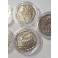 1994 Mandela Presidential Inauguration R5 coins - Encapsulated - 5 available - Bid per coin