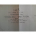 1912 SAR/ZAS Railway Map - Proposed Route Victoria West to Twee Riviers