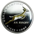 1oz SA Rugby Silver 1995 to 2007 Mandela Medallion