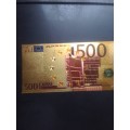 500 Euros 24k Banknotes