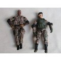 BBI ARTICULATED MILITARY ACTION FIGURES X 2 - RATHER HARD TO FIND - SCALE 1:18 - G.I. JOE SIZE!!