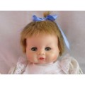 VINTAGE 1961 BABY DOLL - 43CM TALL - MARKED 'U PLATED MOULDE INC 1961' ON BACK OF HEAD