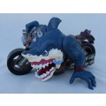 1995 MATTEL STREET SHARKS RIPSTER RIP RIDER MOTORCYCLE ACTION FIGURE