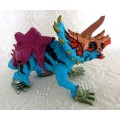 AWESOME ARTICULATED CHAP MEI BEAST RAIDERS-TRICERATOPS DINOSAUR AND RIDER
