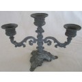 RELISTED - TWO OLD, ORNATE VINTAGE METAL CANDLESTICKS (ONE LOT, TWO CANDLESTICKS)