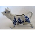 TWO HAND PAINTED DELFT BLUE COW CREAMERS - ONE DEFINITELY VINTAGE