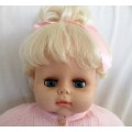 JUST THE SWEETEST 52CM TALL VINTAGE BABY DOLL WITH GORGEOUS BIG OPEN/CLOSE EYES!!