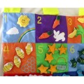 TEACH A LITTLE ONE TO COUNT WITH THIS STUNNING FABRIC WALL HANGING - GREAT NURSERY DECOR ITEM TOO!!
