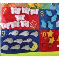 TEACH A LITTLE ONE TO COUNT WITH THIS STUNNING FABRIC WALL HANGING - GREAT NURSERY DECOR ITEM TOO!!